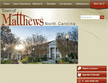 Tablet Screenshot of matthewsnc.com
